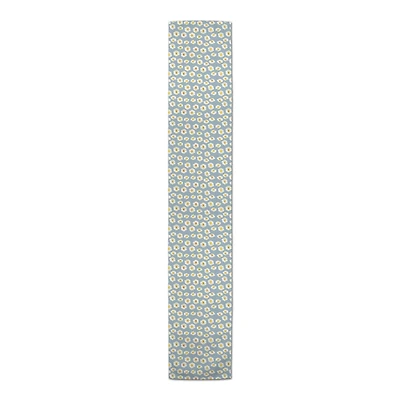Daisies On Blue Outdoor Table Runner
