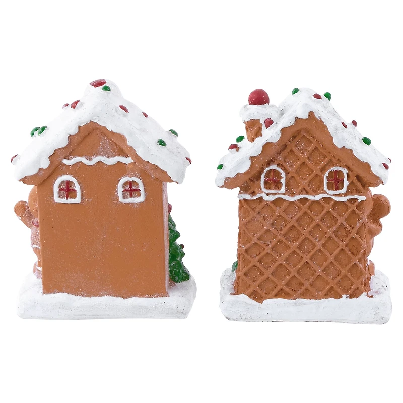 Gingerbread Houses with Gingerbread Boy & Girl Christmas Decoration Set