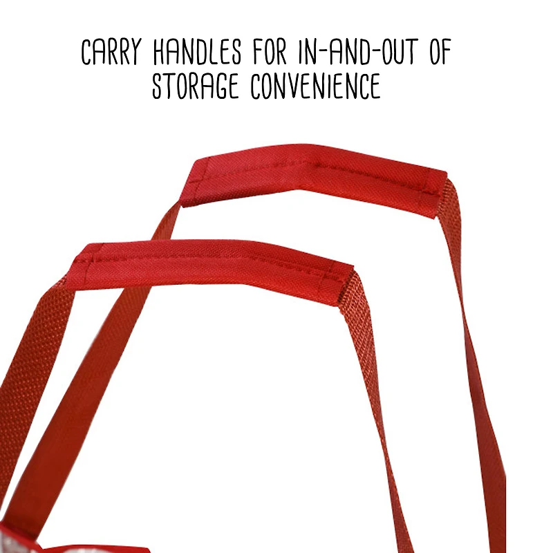 Honey Can Do 30" Red Clear-View Christmas Storage Bags with Handles, 2ct.