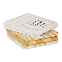 Honey Gold Farm To Table Embellished Dishtowel (Set of 4)