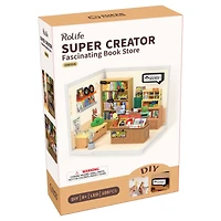 Rolife® Super Creator Fascinating Book Store DIY Miniature Kit