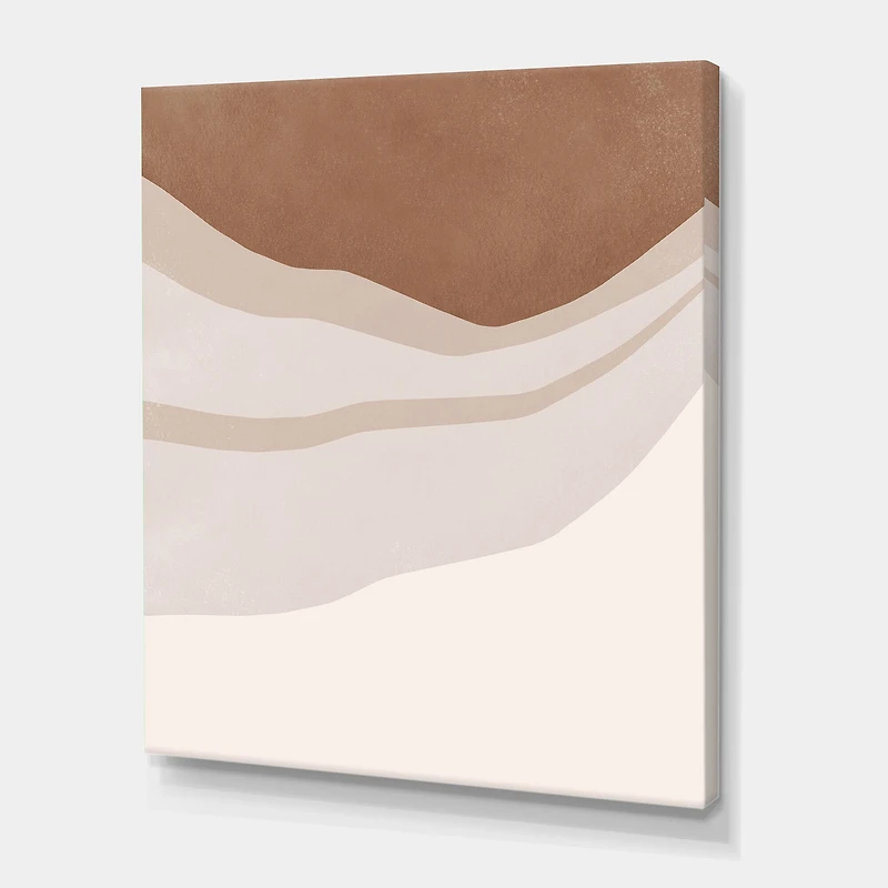 Designart - Terracotta and Ivory Shapes with Scuff Effect