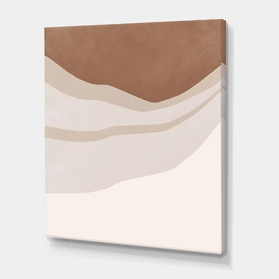 Designart - Terracotta and Ivory Shapes with Scuff Effect