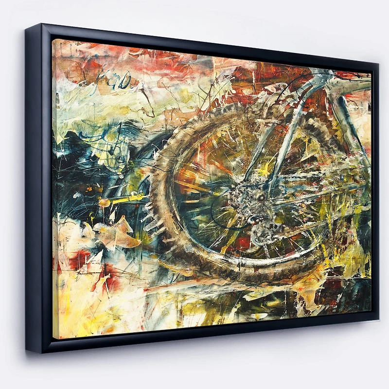 Designart - Mountain Bike Oil Painting