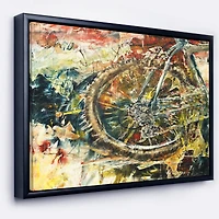 Designart - Mountain Bike Oil Painting