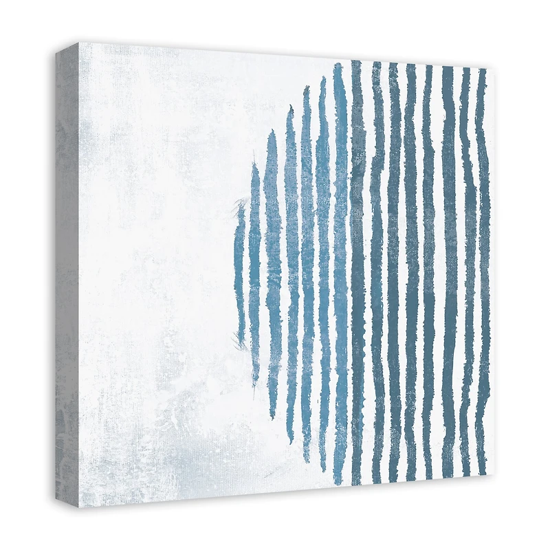 Blue Circle Line Canvas Wall Art