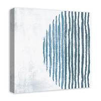 Blue Circle Line Canvas Wall Art