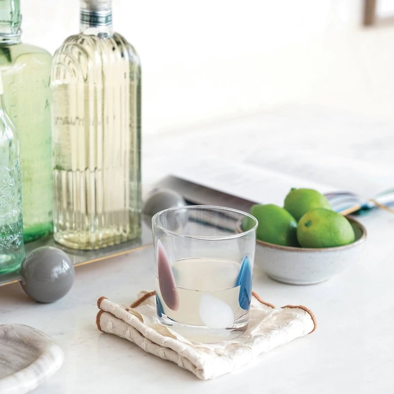 Hello Honey® 12oz. Mauve & Blue Kaleidoscope Azure Handmade Art Glass