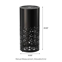 Glitzhome® 23.5" Metal LED Cutout Pattern Outdoor Fountain