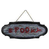 20.5" Red & Gray Animated Spooky Halloween Sign