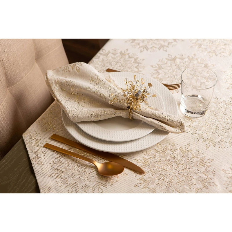 Winter Sparkle Jacquard Square Table Topper 40" x 40"