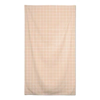 Peach Grid Tablecloth