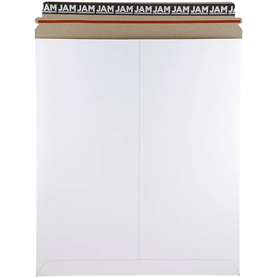 JAM Paper 12.75" x 15" White Flat Photo Mailer Peel & Seal Closure Envelopes, 6ct.