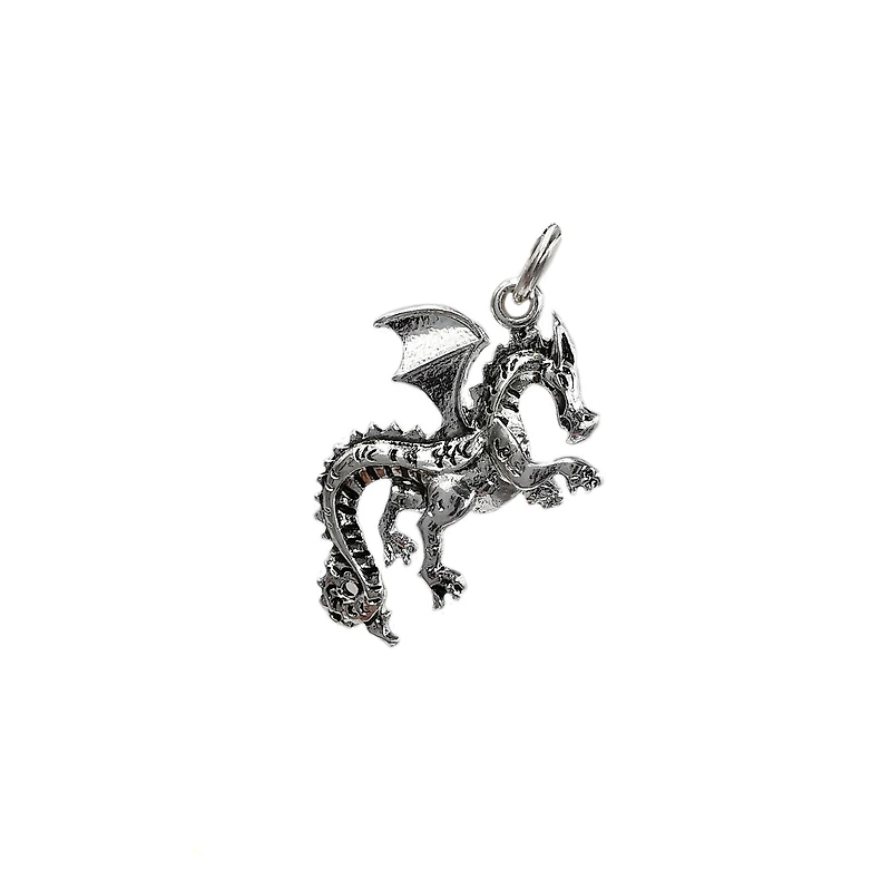 Charmalong™ Silver Plated Dragon Charm by Bead Landing™