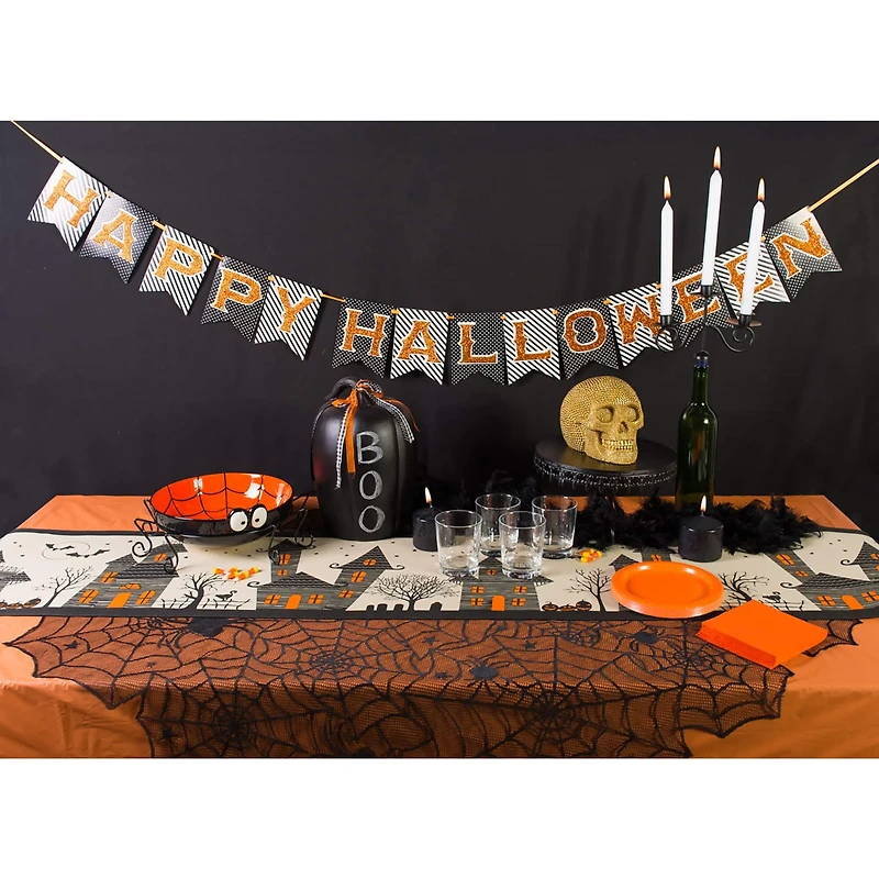DII® 72" Haunted House Jute Table Runner
