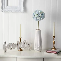 Light Blue Hydrangea Artificial Flower Stem, 3ct.