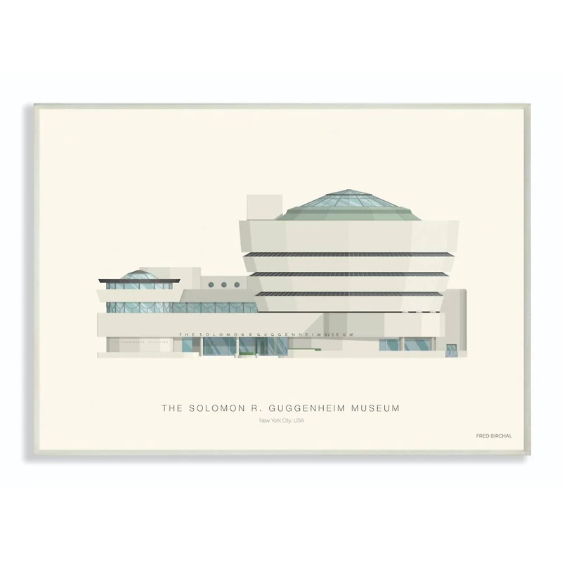 Stupell Industries Guggenheim Wooden Wall Plaque