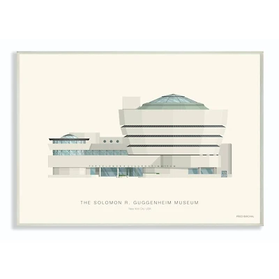 Stupell Industries Guggenheim Wooden Wall Plaque