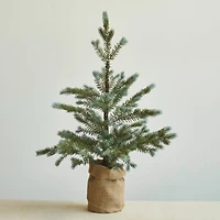 Hello Honey® 2.5ft. Green Faux Spruce Tree in Burlap Sack
