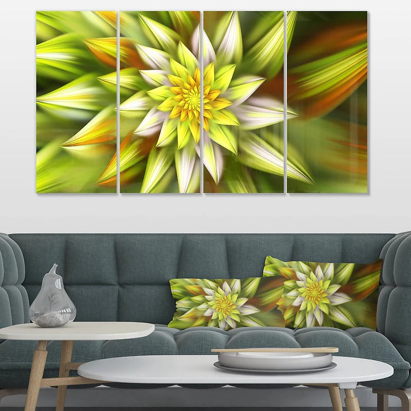 Designart - Huge Yellow Fractal Flower