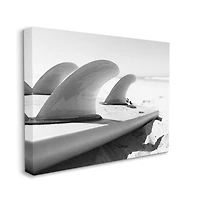 Stupell Industries Surfboard Fins Beach Coast Photography Canvas Wall Art