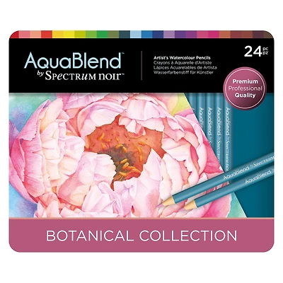 Spectrum Noir™ Aquablend™ Botanicals 24 Color Watercolor Pencil Set