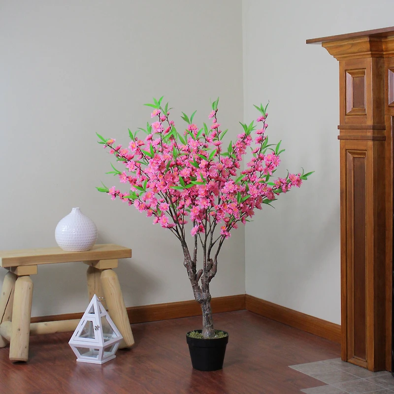 3.6ft. Pink Potted Peach Blossom Tree