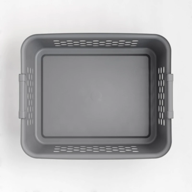 Iris® Gray Medium Organizer Storage Basket, 4 Pack