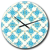 Designart 'Retro Ornamental Pattern I Mid-Century Modern Wall Clock