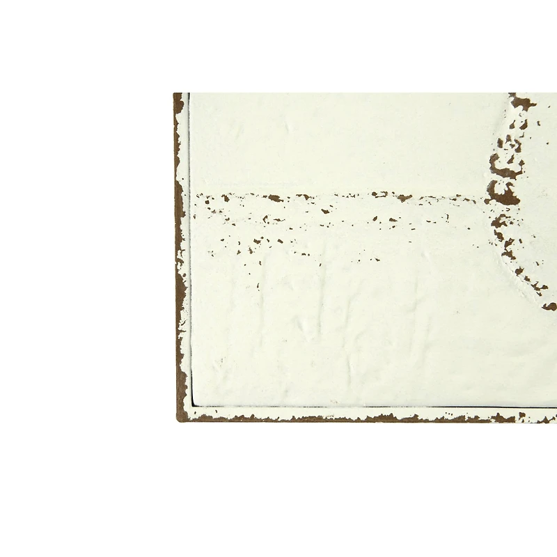 Hello Honey® Embossed Flowers in Vase Distressed Metal Wall Décor