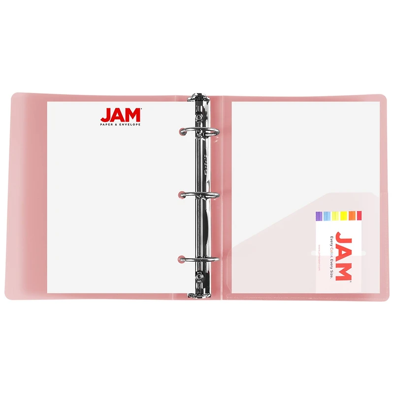 JAM Paper 1.5" Glass Twill Plastic Mini Binders, 6ct.