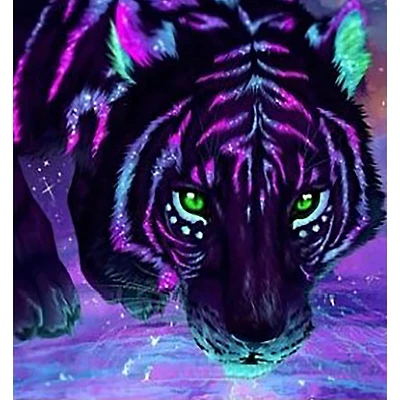 Sparkly Selections Black Light Tiger Diamond Painting Kit