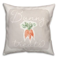 Bunny Treats Pillow 2 18" x 18" Throw Pillow
