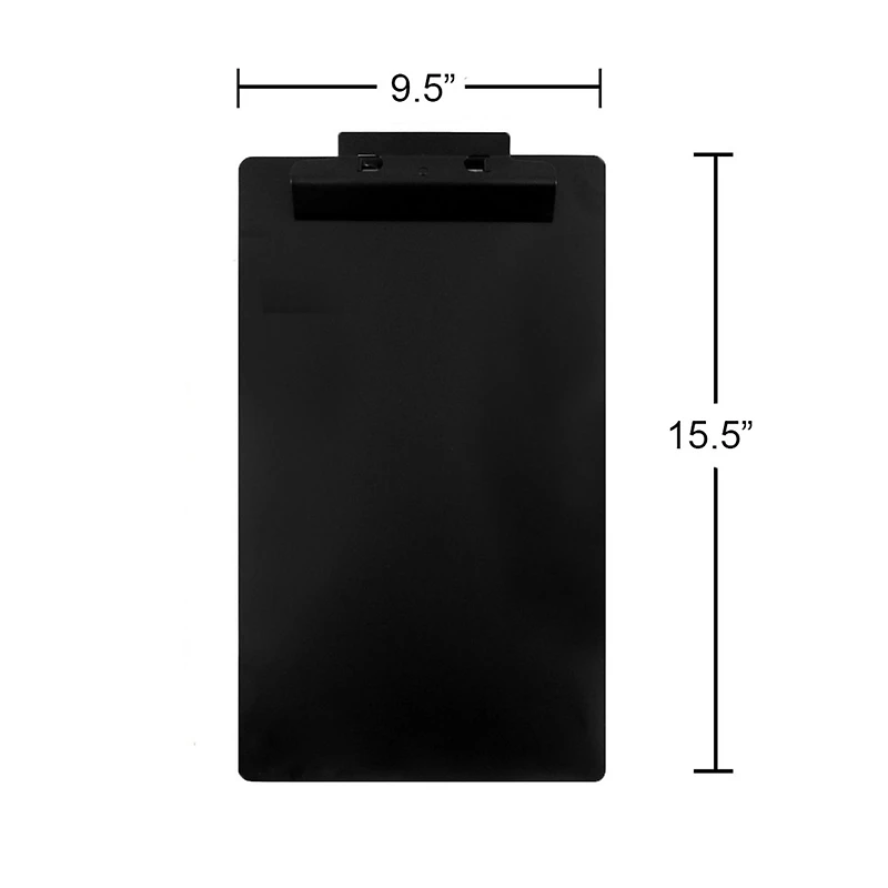 JAM Paper Matte Black Legal Size Aluminum Premium Clipboard with Hinge