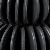 Hello Honey® Bloomingville 5.5" Black Modern Pleated Stoneware Vase