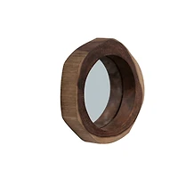 Hello Honey® 7" Round Acadia Wood Framed Organic Shaped Mirrors, 2ct.