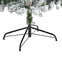 6ft. Unlit Flocked Livingston Fir with Pinecones Artificial Christmas Tree