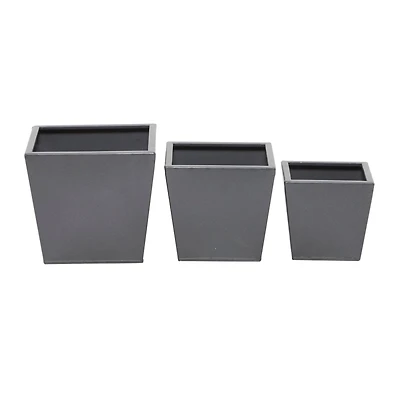 Grey Modern Planter, Set of 3" 8", 6", 5"