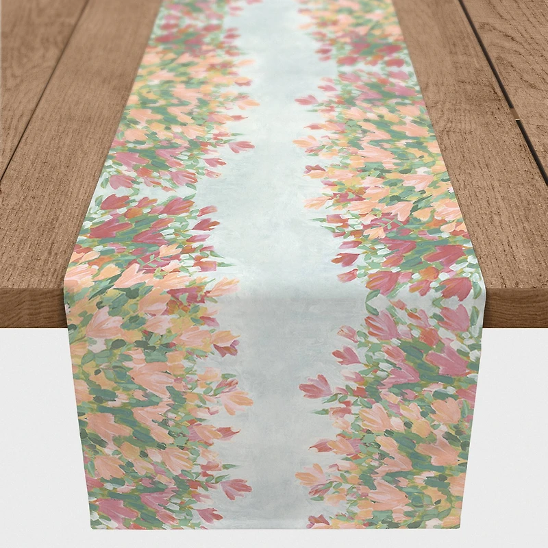 Pink Bushels Outdoor Table Runner