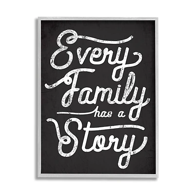 Stupell Industries Every Family Has a Story Wall Art with Gray Frame