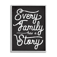 Stupell Industries Every Family Has a Story Wall Art with Gray Frame