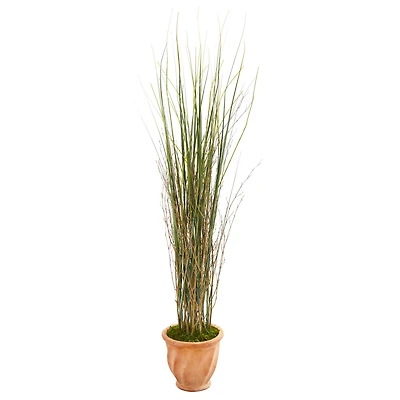 3.5ft. Grass & Bamboo Plant in Terracotta Planter