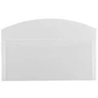 JAM Paper 4.25" x 9.75" Clear Plastic Tuck Flap Closure Envelopes, 12ct.