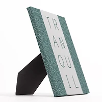 10" Blue & White Tranquil Sentiment Tabletop Canvas Décor