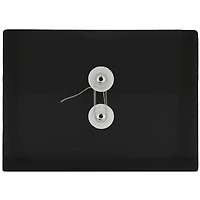 JAM Paper Black 5.5" x 7.5" Plastic Button & String Tie Closure Envelopes, 12ct.