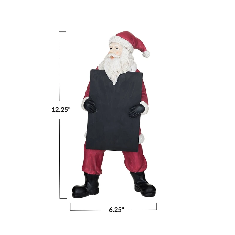 Hello Honey® 12.25" Red, White & Black Santa Décor with Chalkboard