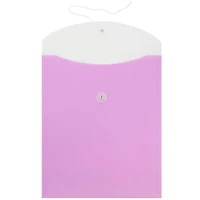 JAM Paper 9.75" x 12" Two-Tone Lilac Purple Plastic Button & String Tie Closure Envelopes, 12ct.