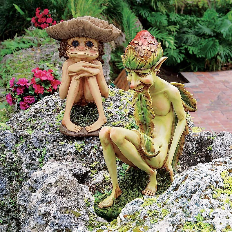 Design Toscano Svenska & Theodor Garden Trolls Sculpture Set