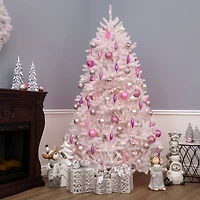 6.5ft. Pre-Lit Dunhill® White Fir Artificial Christmas Tree, Clear Lights