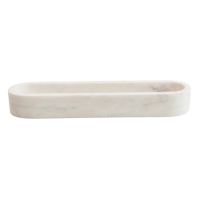 Hello Honey® 11.5'' White Marble Cracker Dish